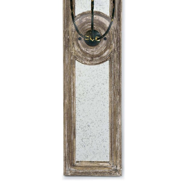 Three Arm Mirror Panel Sconce Small